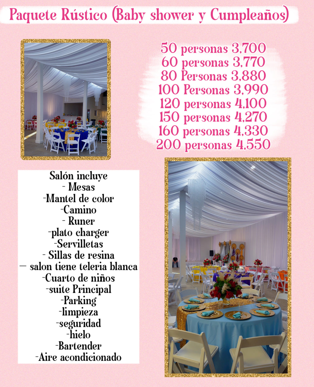 Baby shower & Birthday package